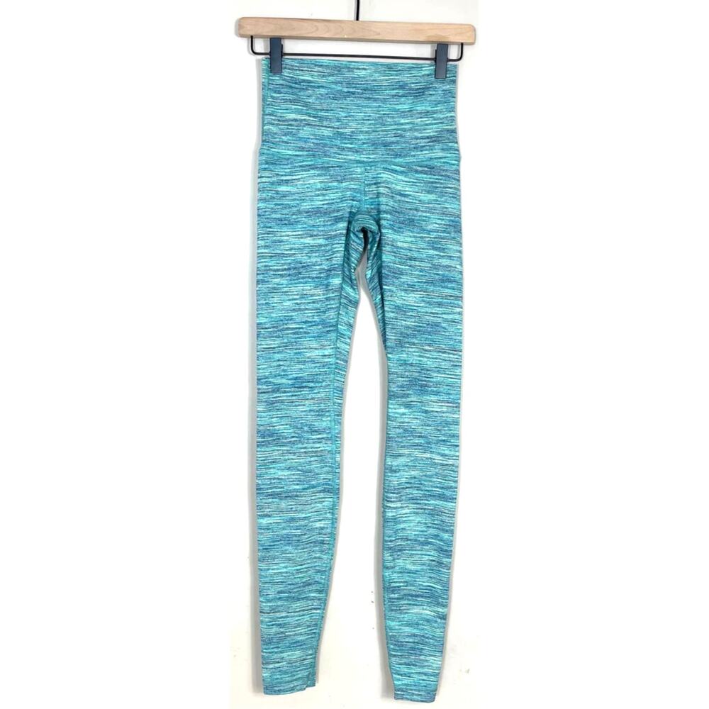 Lululemon‎ Wunder Under High Rise Space Dye Camo Alberta Teal Leggings Size 4